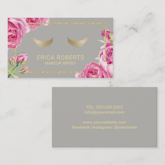 Gold Lashes Visitenkarte (Vorne/Hinten)