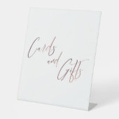 Gold Lässig Handwriting Cards & Gifts Pedestal Sig Sockelschild (Vorderseite)