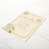 Gold Last Disco Junggeselinnen-Abschied Folieneinladung (Gedreht)