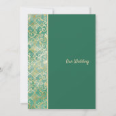 Gold Lattice Hochzeitseinladung Einladung (Rückseite)