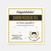 Gold Laurel Doctor Degree Doktorand Serviette (Vorderseite)