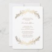 Gold Laurel Foto Graduation Party Einladung (Rückseite)