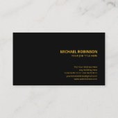 Gold Laurel Leaf Wappen | Diamantenmuster | Luxus Visitenkarte (Rückseite)