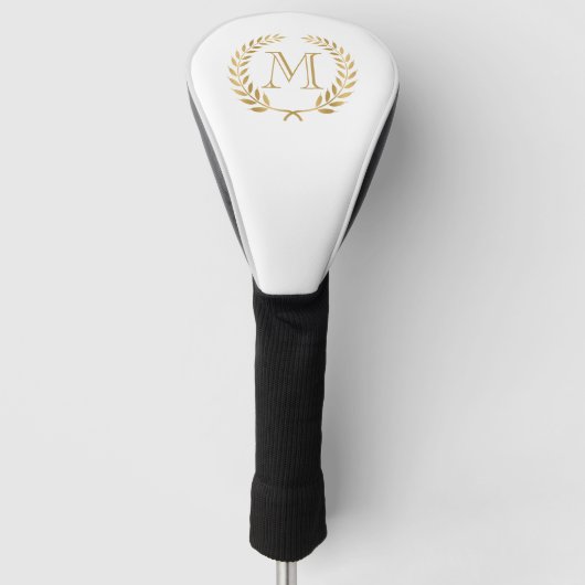 Gold Laurel Monogram Golf Headcover (Vorderseite)