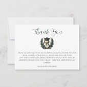 Gold Laurel Tooth Graduation Party Dankeskarte (Vorderseite)