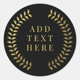 Gold Laurel Wreath Blätter Circle Wreath Custom Cl Runder Aufkleber