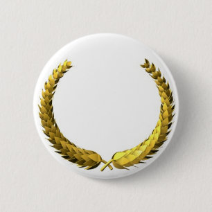 Gold Laurel Wreath Button