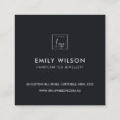 GOLD LAUREL WREATH INITIAL LOGO BUSINESS DANKEN QUADRATISCHE VISITENKARTE (Rückseite)