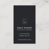 GOLD LAUREL WREATH INITIAL LOGO BUSINESS DANKEN VISITENKARTE (Rückseite)