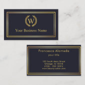 GOLD LAUREL WREATH-LOGO VISITENKARTE (Vorne/Hinten)