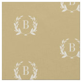 Gold Laurel Wreath Monogram Stoff (Nahaufnahme)