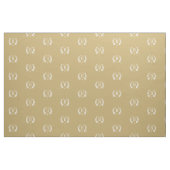 Gold Laurel Wreath Monogram Stoff (Fat Quarter (45,7 x 55,9 cm))