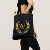 Gold Laurel Wreath Monogram Tasche (Von Nahem)