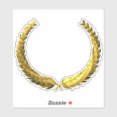 Gold Laurel Wreath Sticker (Blatt)