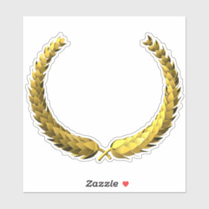Gold Laurel Wreath Sticker