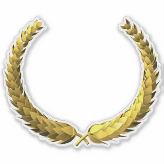 Gold Laurel Wreath Sticker (Vorderseite)