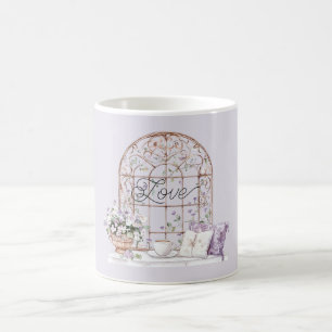 Gold-Lavendel-Blumenliebe Kaffeetasse