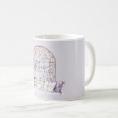 Gold Lavender Floral Love Kaffeetasse (VorderseiteRechts)