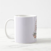 Gold Lavender Floral Love Kaffeetasse (Links)