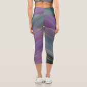 Gold Lavender Marble Capri Leggings (Rückseite)