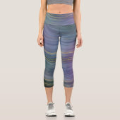 Gold Lavender Marble Capri Leggings (Vorderseite)