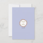 Gold Lavender Wildblume Moderne Elegante Hochzeit RSVP Karte (Rückseite)