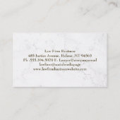 Gold Law Fotain Pen Logo | Gold Hintergrund Visitenkarte (Rückseite)