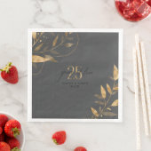 Gold Leaf 25th Anniversary Years of Love ID1169 Serviette (Beispiel)