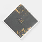Gold Leaf 40th Anniversary Years of Love ID1169 Serviette (Ecke)