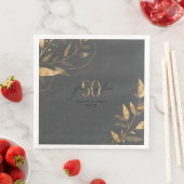Gold Leaf 50th Anniversary Years of Love ID1169 Serviette (Beispiel)