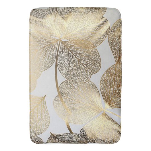 Gold Leaf Bath Mat Badematte (Vorderseite Vertikal)