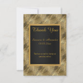 GOLD LEAF BLACK BOTANICAL Danke Karte (Vorderseite)