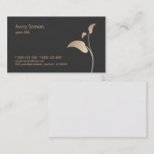 Gold Leaf Black Business Card Visitenkarte (Vorne/Hinten)