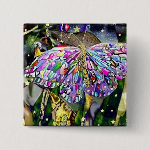 Gold Leaf Butterfly Button
