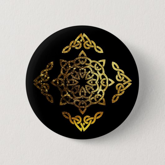 Gold Leaf Celtic Knot Button (Vorderseite)