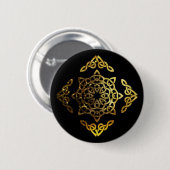 Gold Leaf Celtic Knot Button (Vorne & Hinten)