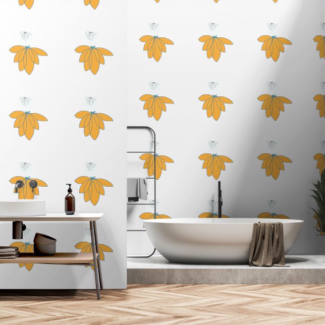 Gold Leaf Cluster Tapete (Badezimmer)