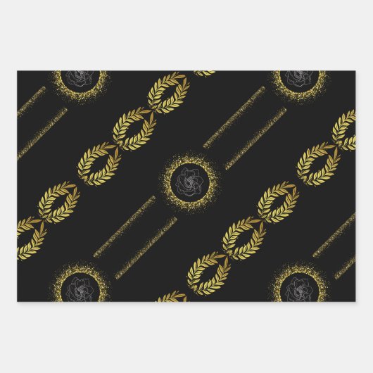 Gold Leaf Collection - Umschlagpapier Geschenkpapier Set (Vorderseite 2)