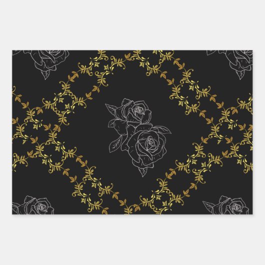 Gold Leaf Collection - Umschlagpapier Geschenkpapier Set (Vorderseite)