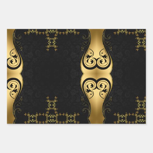 Gold Leaf Collection - Umschlagpapier Geschenkpapier Set (Vorderseite 3)