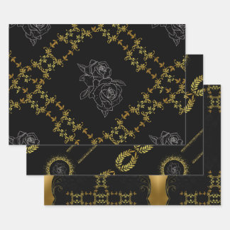 Gold Leaf Collection - Umschlagpapier Geschenkpapier Set