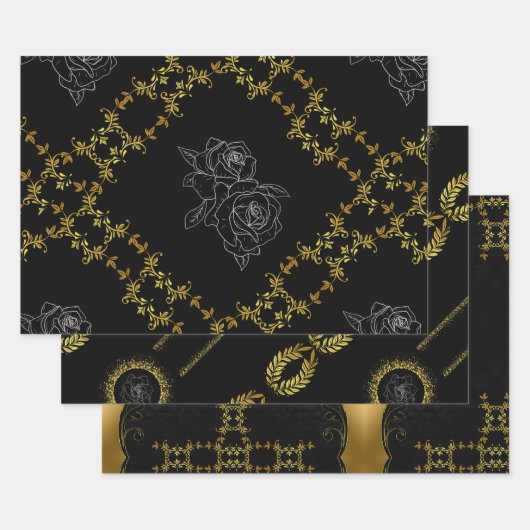 Gold Leaf Collection - Umschlagpapier Geschenkpapier Set (Set)