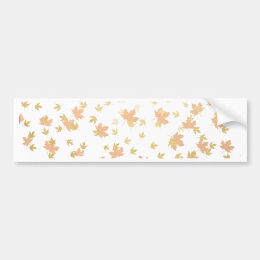 Gold Leaf Confetti auf klarem Hintergrund Autoaufkleber (Vorne)