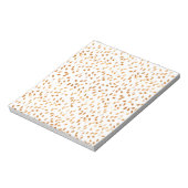 Gold Leaf Confetti im rosa Hintergrund Notizblock (Rotiert)