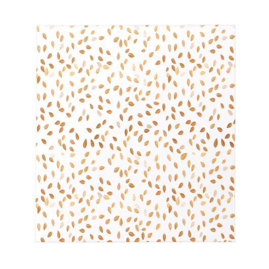 Gold Leaf Confetti im rosa Hintergrund Notizblock (Vorderseite)