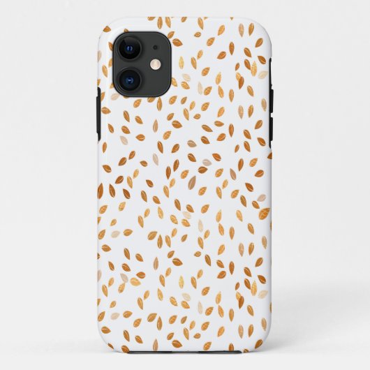 Gold Leaf Confetti Muster Case-Mate iPhone Hülle (Rückseite)