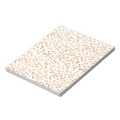 Gold Leaf Confetti Muster Notizblock (Rotiert)