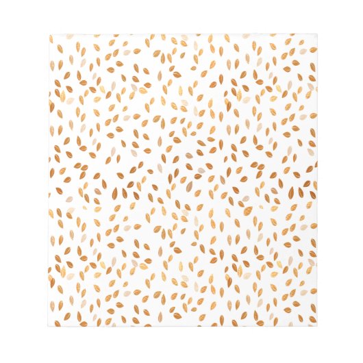 Gold Leaf Confetti Muster Notizblock (Vorderseite)