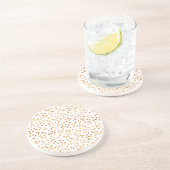 Gold Leaf Confetti Muster Sandstein Untersetzer (Seite)