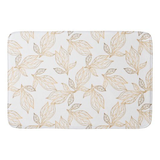 Gold Leaf Designer Große Badematte (Vorderseite)